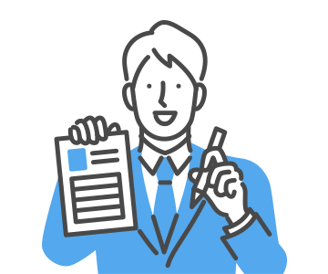 履歴書を書く人のイラスト